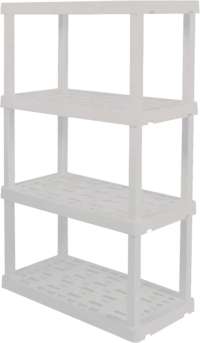 Oskar 4‑Tier Heavy‑Duty Plastic Storage Shelves – Tool‑Free, Interlocking - Image 7