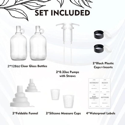 2 Pcs Glass Liquid Laundry Detergent Dispenser - Image 3