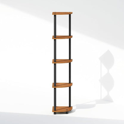 Furinno Turn-N-Tube Storage Shelves, 5-Tier Book Shelf, Corner Shelf - Image 8