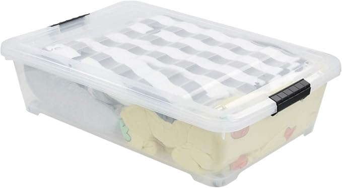3-Pack 40 Quart ClearView Wheeled Underbed Latch Boxes - Image 4