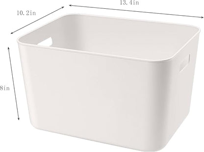 Set of 4 Plastic Storage Bin, “13.4x10.2x8'' Versatile Kitchen Pantry - Image 7