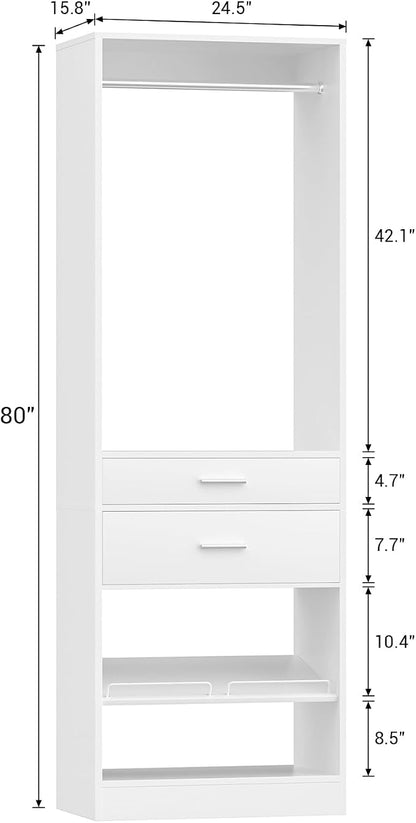 Unikito 25” W x 80'' H Closet Organizer Storage - Image 7