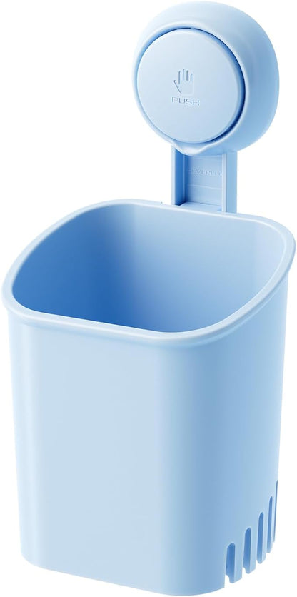 LEVERLOC Powerful Suction Cup Toothbrush Holder, Drill-Free Wall Shower Holder by LEVERLOC