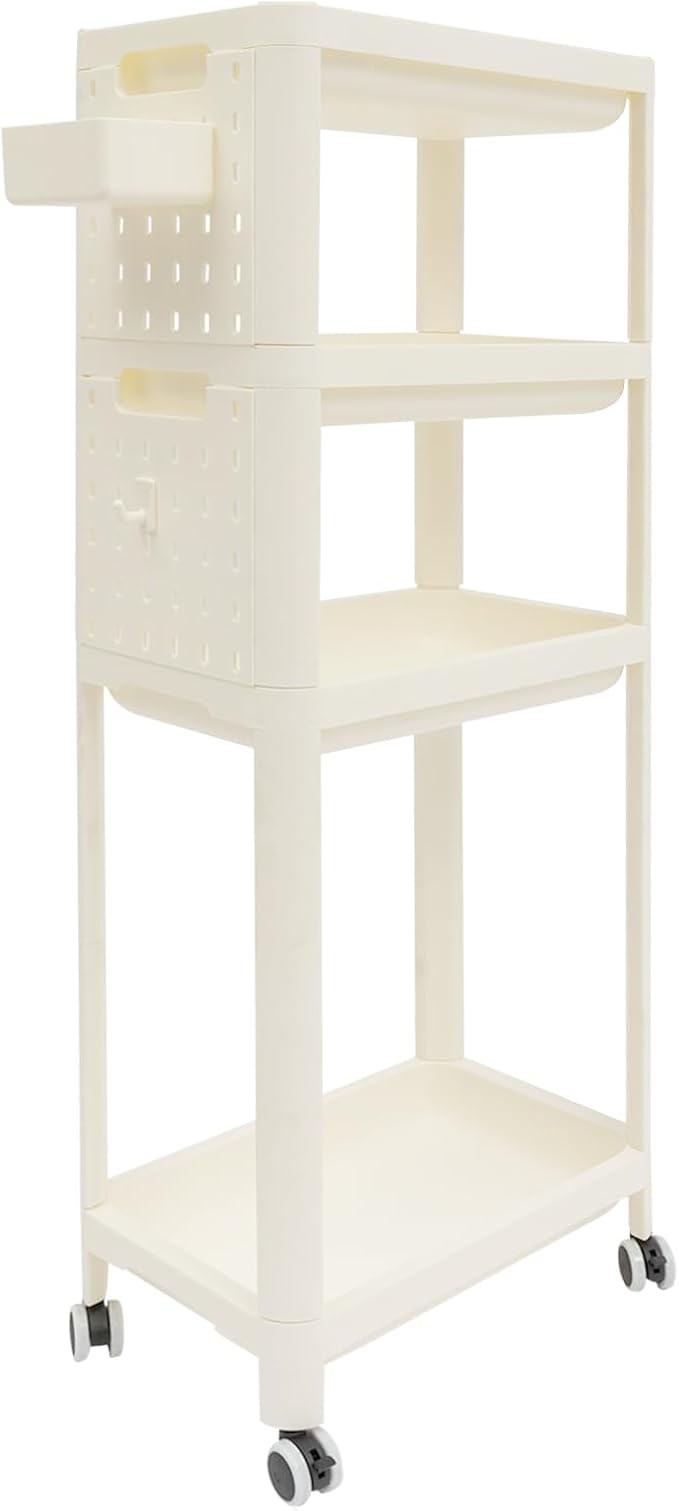 PERFERATE 3 Tier Slim Rolling Storage Cart Rolling Utility Cart - Image 9