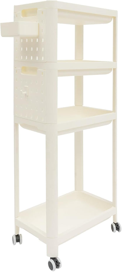 PERFERATE 3 Tier Slim Rolling Storage Cart Rolling Utility Cart - Image 9