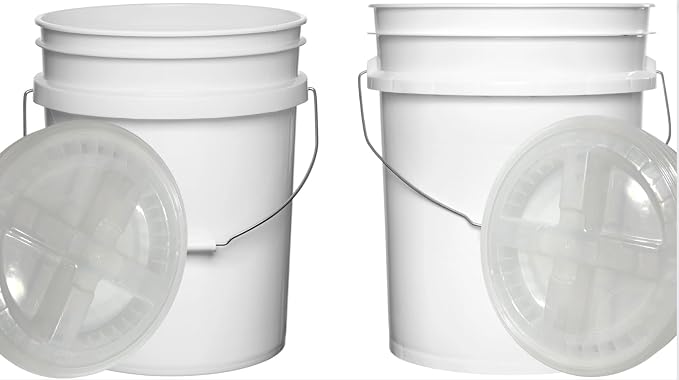 House Naturals Food Grade 5 Gallon Made in USA Plastic Bucket by House+Naturals