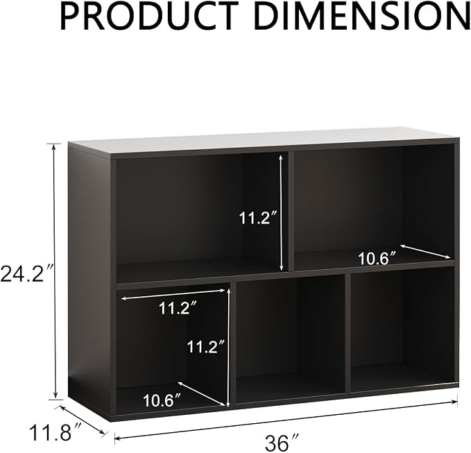 Wooden 5 Cube Storage Organizer - Image 2