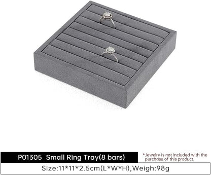 Dark Blue Jewelry Display Tray Ring Necklace Earring Bangle Organizer - Image 6