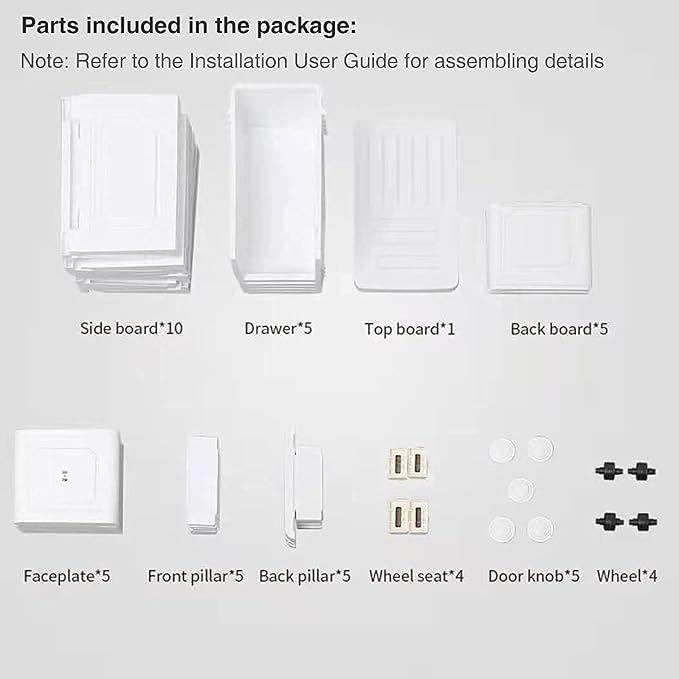 Conworld Super Light Weight Slim Plastic Bathroom Storage, Self-Assembling - Image 8