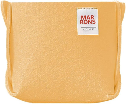 Collapsible Felt APRICOT Storage Bin Mini 3.9"x3.9"x3.9" – Foldable Basket by MARRONS