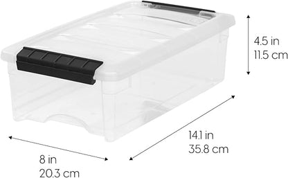IRIS USA 6 Qt Stackable Plastic Storage Bins - Image 2