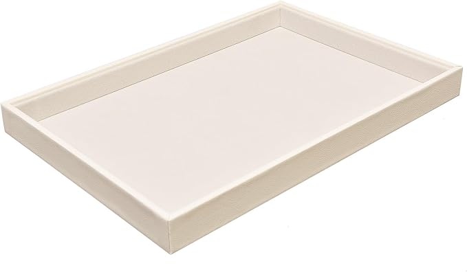Beige Velvet Jewelry Tray for Drawers Jewelrys Display Tray Stackable Jewelry by JETEHO