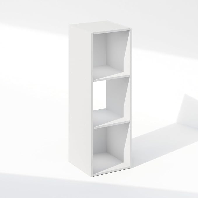 Furinno PELLI Book Shelf, 3-Cube Bookshelf, Cube Storage Organizer Bookcase by Furinno-FitsYourSpaceFitsYourBudget