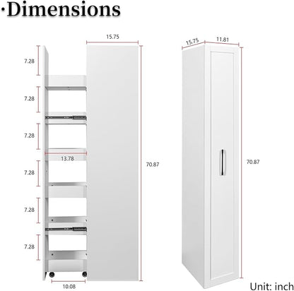 JOYSOURCE Tall Narrow Pull-Out Storage Shelf - Image 2