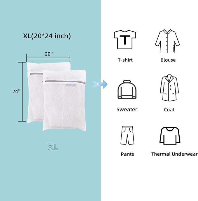 GOGOODA Mesh Laundry Bags for Delicates Durable Protective Wash Bags | Travel - Image 4