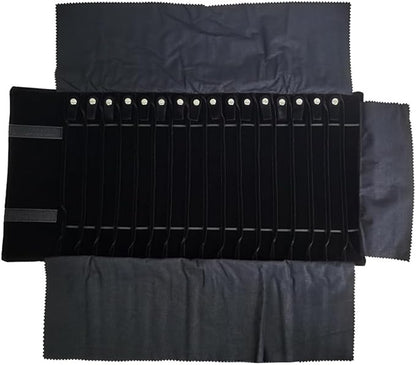 Portable Jewelry Roll Untangled Secure Necklace Travel Storage Bag Displays - Image 3