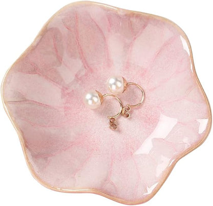 Binoster Ceramic Leaf Jewelry Dish, Modern Jewelry Holder, Small Ring Dish by WELOCMETOBINOSTER