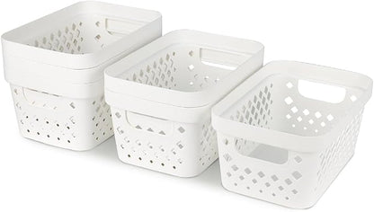Glad Plastic Baskets for Organizing, Linen Closet, and Bathroom | Nesting Shelf - Image 6