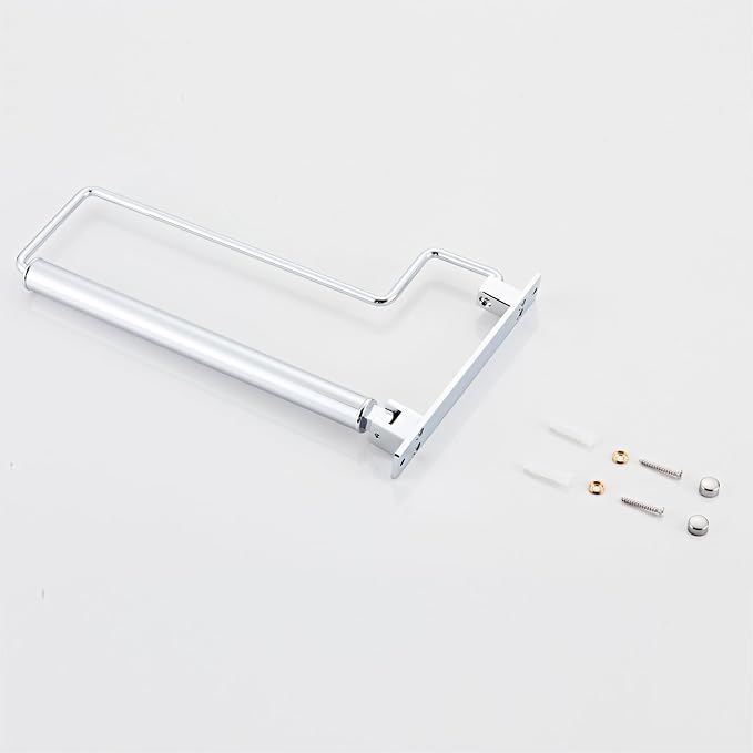 NEWRAIN Chrome Clothes Drying Rack, Wall Mounted Swing Arm Hanger - Image 7