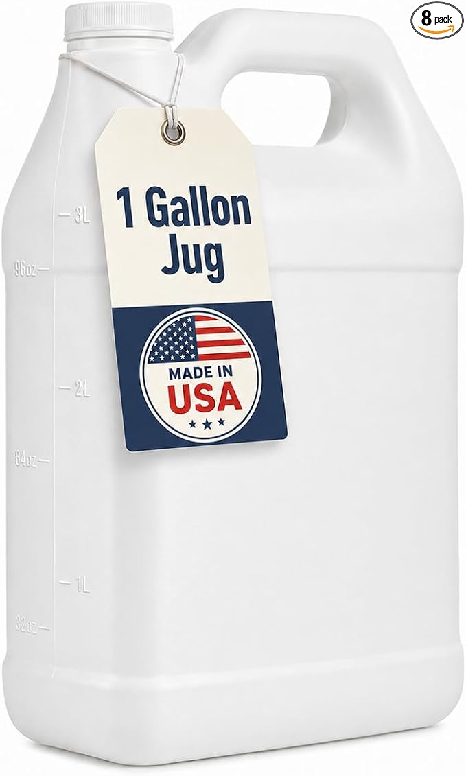 kitchentoolz 1 Gallon Water Jug – Heavy-Duty HDPE Carboy by KITCHENTOOLZ