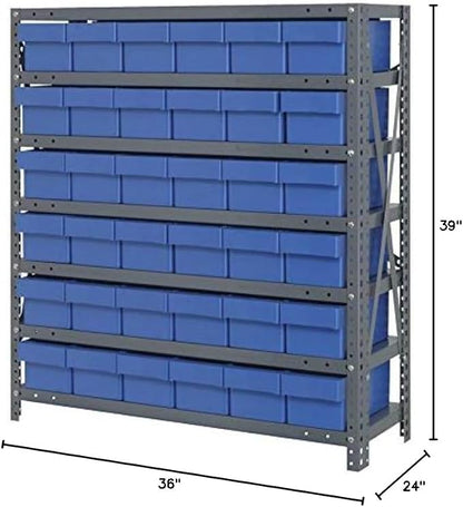 Quantum Storage Systems 2439-603BL Solid Heavy Duty 7 Shelves 36 Super Tuff - Image 2