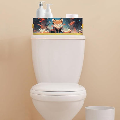Colorful Fox Flower Tree Bathroom Storage Basket, Foldable - Image 7