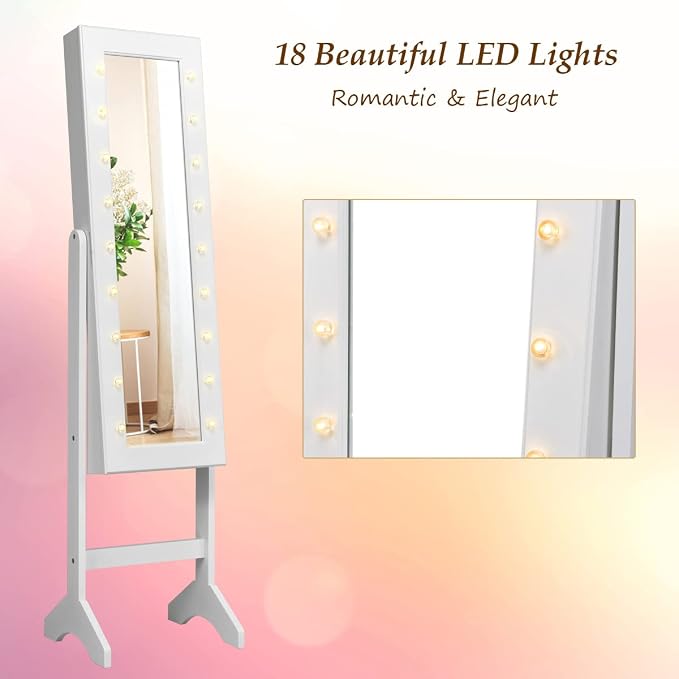 Giantex Standing Jewelry Armoire - Image 5