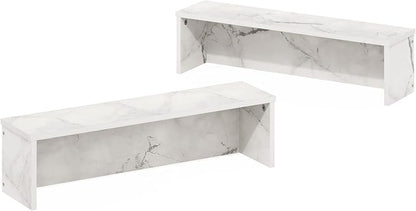 Furinno Helena Kitchen Counter Stackable Organizer Shelf, Marble White - Image 7