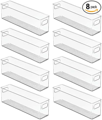 mDesign Plastic Bathroom Storage Container Bins w/ Handles by mDesign