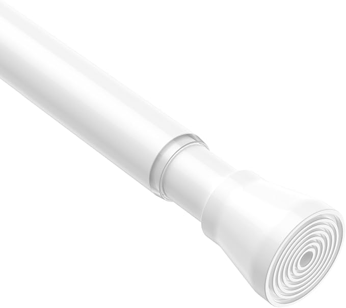 Spring Tension Curtain Rod 30 to 64 Inch, Adjustable Curtain Rods No Drilling by QINGYUN