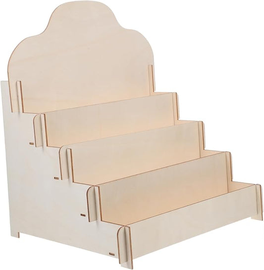 Stylish Wooden Card Display Stand Multi-Functional Tiered Holder by ROMISBABA
