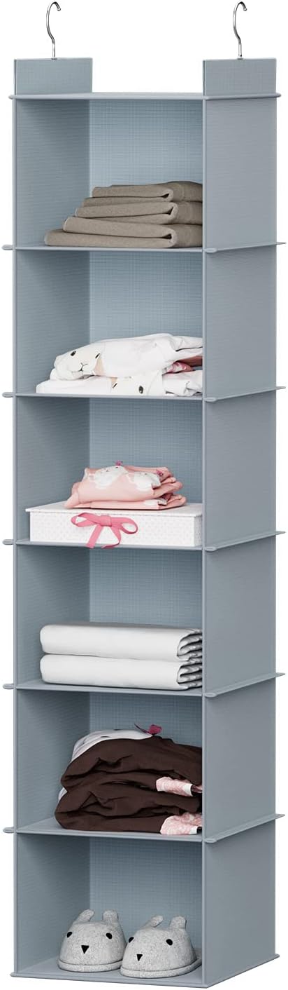 YOUDENOVA Hanging Closet Organizer, 6-Shelf Closet Hanging Shelves by YOUDENOVA