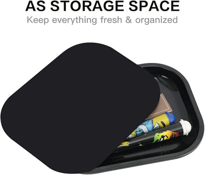 HOKirin Metal Tray with Soft Magnetic Lid, Metal Small Tray with Spill Proof - Image 4
