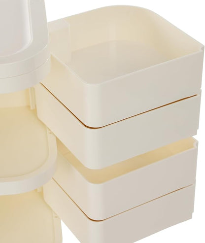 3 Tier Rolling Storage Drawer Cart, 4 Drawers Plastic Rolling Cart - Image 6