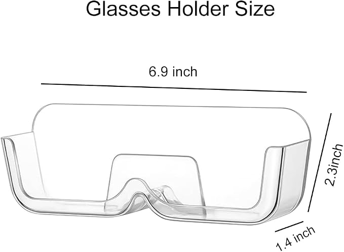 2pcs Eyeglass Holder Wall Mount, Sunglasses Storage Organizer, Glasses Holder - Image 2