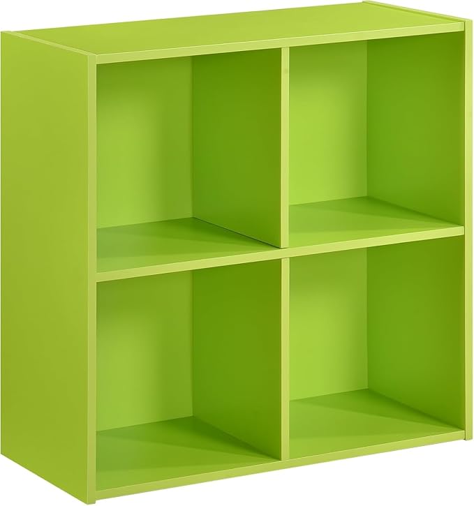 KB Designs - Green 4 Cube Storage Organizer Book Shelf, Toy Storage Organizer - Image 3