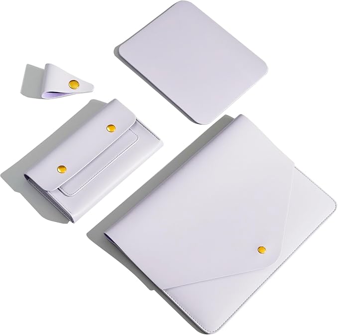 PU Leather Laptop Sleeve for 15.3 inch MacBook Air 2023 2024, Surface Book 13.5 by Unknown
