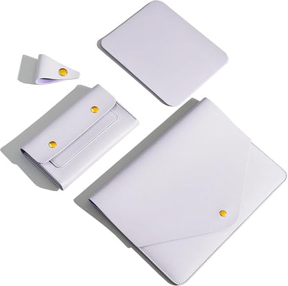 PU Leather Laptop Sleeve for 15.3 inch MacBook Air 2023 2024, Surface Book 13.5 by Unknown