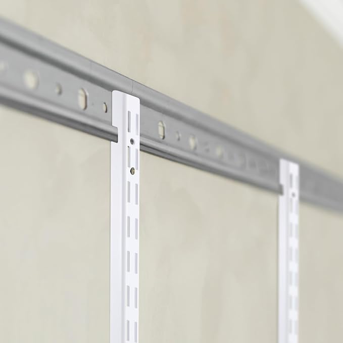 Tandefio 4 Pcs 12 inch Dual Track Upright Wall Shelving System - Image 4