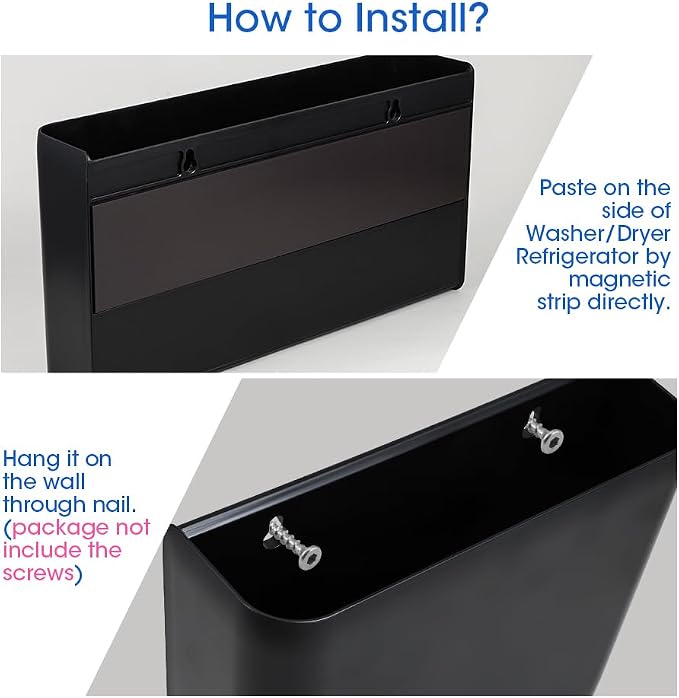 Picowe 3 PCS Magnetic Laundry Storage, Magnetic Storage Box - Image 7