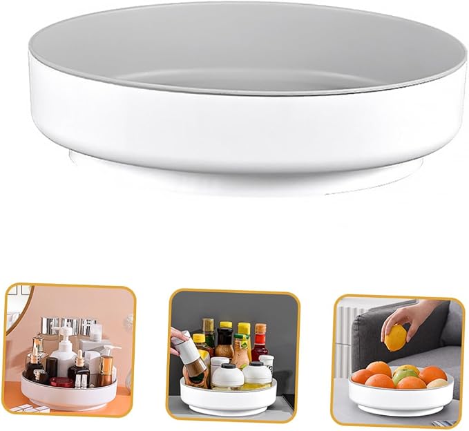 Rotating Cosmetics Organizer Box White, Makeup Holder Suitable - Image 7