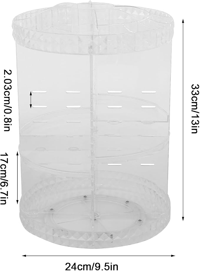 Rotating Makeup Organizer, 360° Rotating Storage, 3 Layer Adjustable Makeup - Image 5
