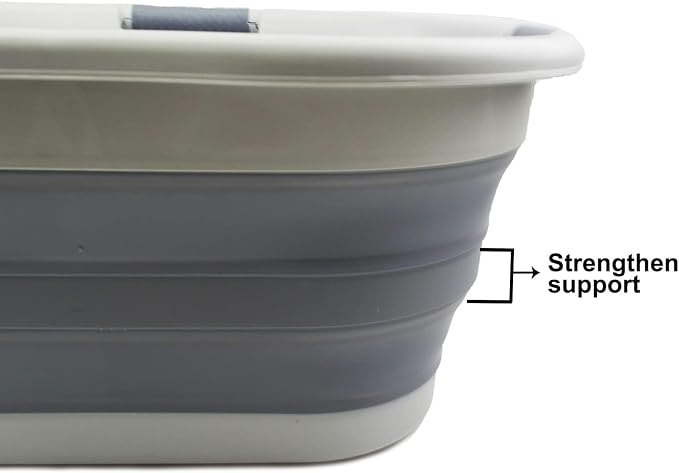 SAMMART 40L Collapsible Plastic Laundry Washing Tub - Image 4