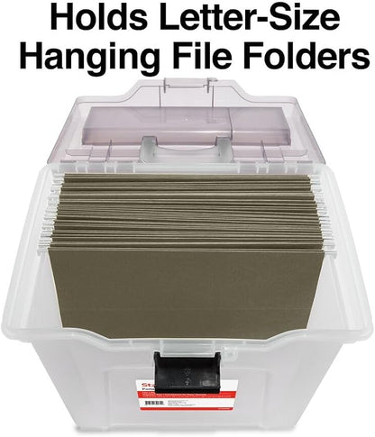 STAPLES File Box File Portable Tote, Letter Size - Image 9