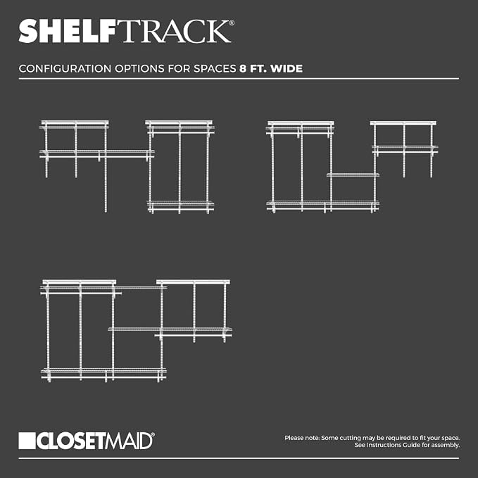 ClosetMaid ShelfTrack Wire Closet Organizer System, Adjustable from 5 to 8 Ft. - Image 3