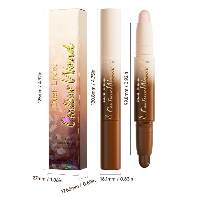 evpct Darker Nude & Light Pink Cream Contour Stick Face Body Makeup Dual Ended - Image 7