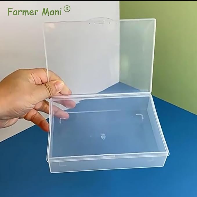 2 Pack Rectangle Plastic Clear Storage Containers Box, Safety Pins and Other - Image 3