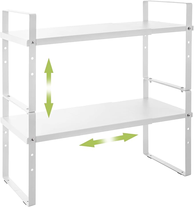 Across-Star Expandable Cabinet Shelf Organizer Rack, Stackable Kitchen Counter by Acorss-Star