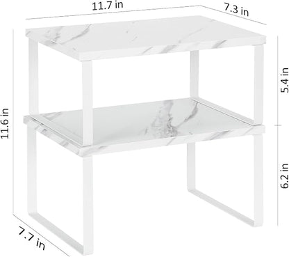 NEX Kitchen Counter Shelf, Stackable Cabinet Shelf Organizers Expandable - Image 3