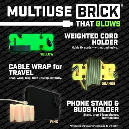 GlowBrick Stocking Stuffers for Adults Cord Management Weighted Cord Holder - Image 2